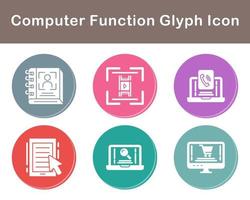 Computer Function Vector Icon Set