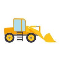 especial máquinas para construcción trabajar. montacargas, hormigón mezclador, grúas, excavadoras, tractores, excavadoras, camiones vector