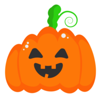 cartone animato Halloween etichetta. zucca illustrazione png