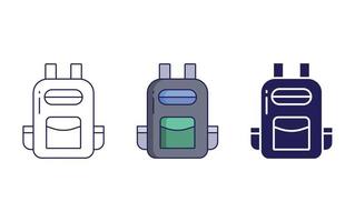 Backpack vector icon