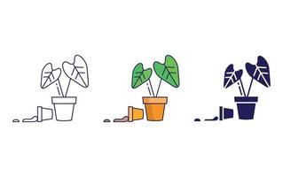 Planting vector icon