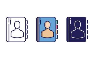 Contact book vector icon