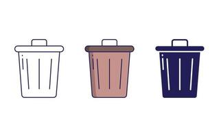 Trash vector vector icon