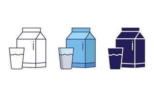 Milk box vector icon