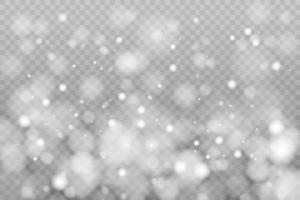White Bokeh light lights effect background. Christmas background of shining dust Christmas glowing light bokeh confetti and spark overlay texture for your design. vector