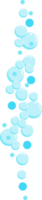 burbujas de gaseoso beber, aire o jabón. vertical corrientes de agua. dibujos animados ilustración png