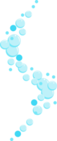 bolhas do efervescente bebida, ar ou sabão. vertical córregos do água. desenho animado ilustração png