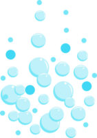 bolhas do efervescente bebida, ar ou sabão. vertical córregos do água. desenho animado ilustração png