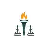 Logo with torch and wings vector