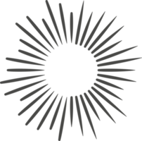 Sunburst radial Strahlen. Star Licht Explosion png