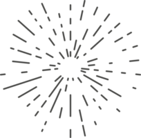 sunburst radiale raggi. stella leggero esplosione png