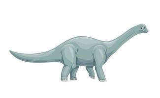 Cartoon haplocanthosaurus dinosaur character vector