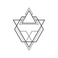 geométrico boho tatuaje, sagrado y oculto símbolo