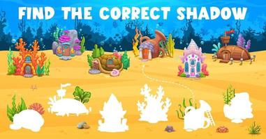 Find the correct underwater building on sea bottom vector