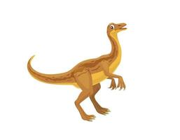 Cartoon gallimimus ostrich dinosaur character vector