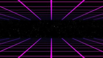 neon gradient grid retro sci-fi space cyberpunk background video