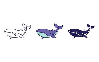 icono de vector de ballena