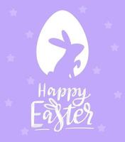 Happy Easter banners, greeting cards, posters, and holiday covers. Trendy design with typography, hand-painted plants, dots, eggs, and bunnies, in pastel colors. Modern art minimalist style. vector