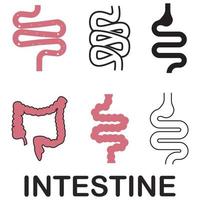 intestine simple icon vector