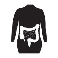 intestino sencillo icono vector