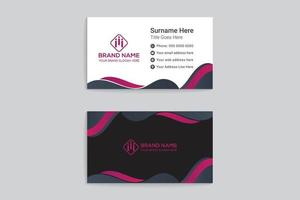 Clean minimal business card design vector