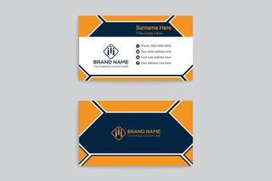 naranja color negocio tarjeta diseño vector