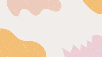 Trendy vector minimal backdrop with fluid organic shapes in nude pastel colors and white dots. Funny banner template with scribble and copy space for text. Contemporary aesthetic background