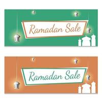 grande rebaja antecedentes. Ramadán venta, web encabezamiento o bandera diseño, vector