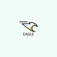 dashing eagle line logo design. premium vector