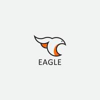 águila línea logo diseño. prima vector