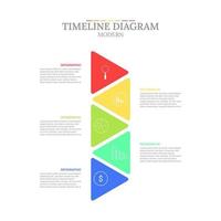 business info graphic template. 5 phases with simple design vector