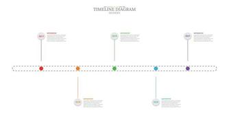 business info graphic template. 5 phases time line diagram with modern design, presentation info graphic vector