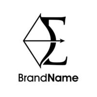 Elegant Initial E Arrow Logo vector