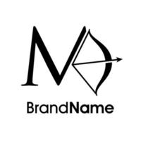 Elegant Initial M Arrow Logo vector