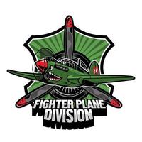 Fighter plane division badge vector