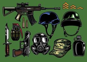 conjunto de militar objeto vector