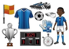 soccer object set vector