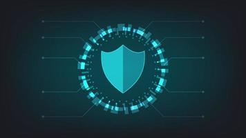 digital proteger con virtual pantalla en oscuro antecedentes ciber seguridad tecnología fraude prevención vector