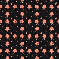 Seamless abstract floral pattern art. Begonia vector