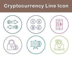 Bitcoin And Cryptocurrency Vector Icon Set