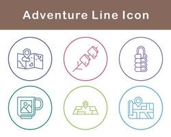 conjunto de iconos de vector de aventura