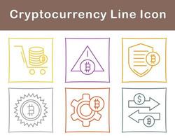 Bitcoin And Cryptocurrency Vector Icon Set