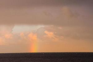 Sunset over the sea photo