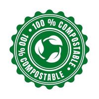 compostable icono vector diseño plantillas