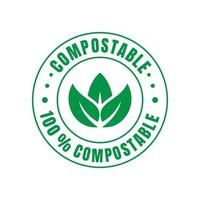 compostable icono vector diseño plantillas
