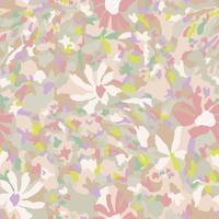 Vector flower with multi color illustration seamless repeat pattern