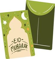 Eid money envelope illustration vector