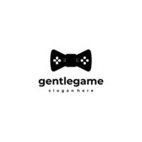 bow tie combine with controller logo design concept vector