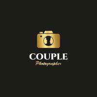 couple photographer logo wedding photographer logo design template vector