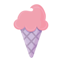 Ice Cream Illustration Flat Style png